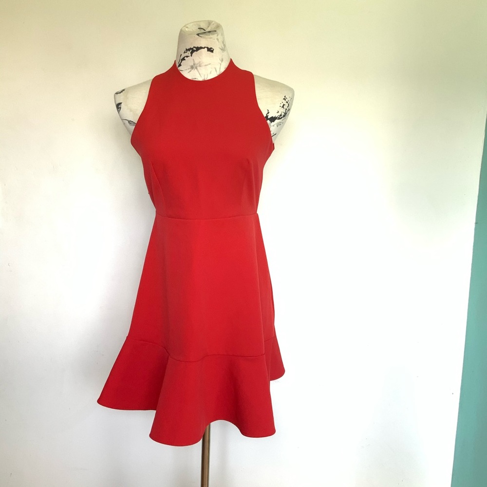 Zara Woman Strappy Back  Red Dress